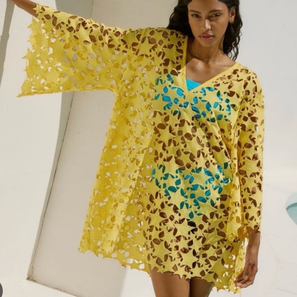 Anthropologie Maeve Yellow Swim Cover-Up, One-Size